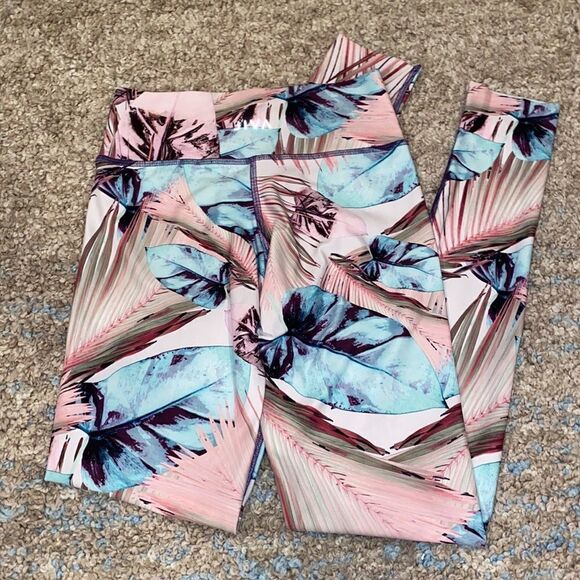 Jiva Active Leggings Tropical Pattern XS - Picture 2 of 13